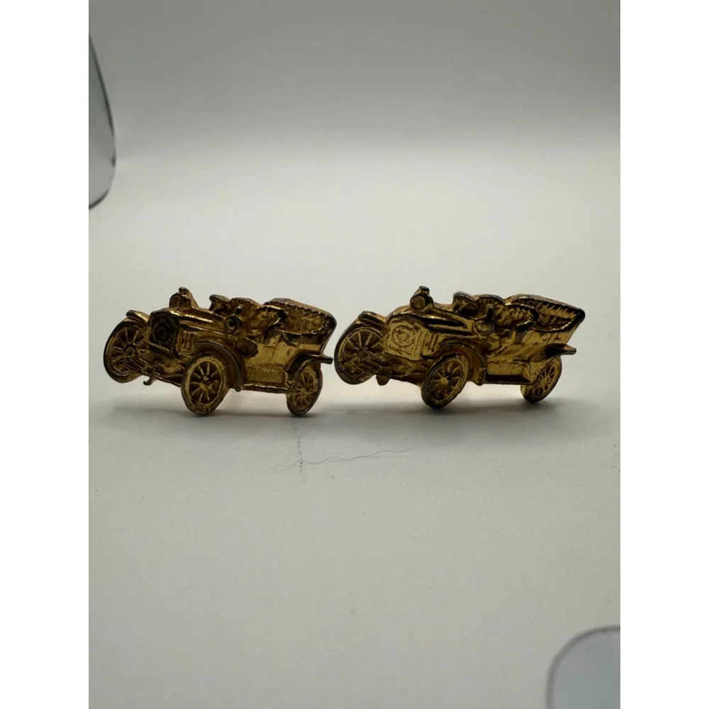 Men's Fenwick & Sailors Gold Tone Sterling Vintage Car Cuff Links One Size